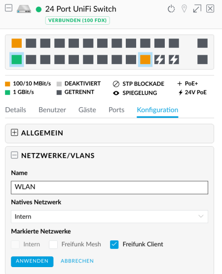 UniFi Switch Network WLAN